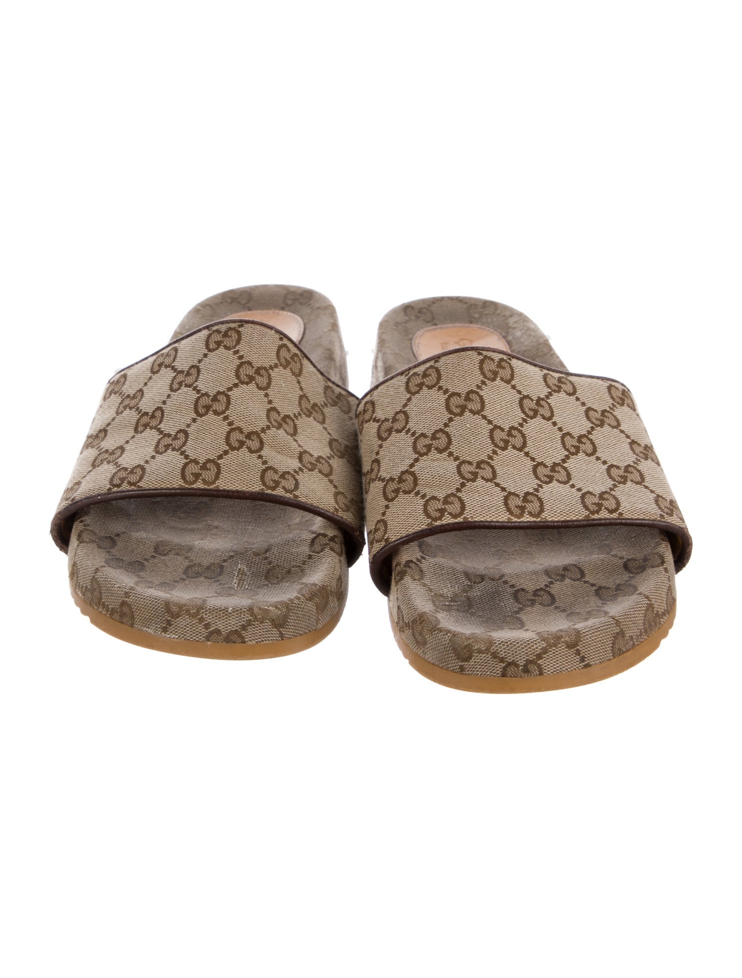 Gucci Canvas Printed Slides